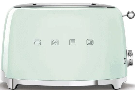 Smeg Retro 2 Slice Toaster Pastel Green - TSF01PGSA