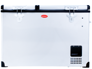 Snomaster 56lt Dual compartment Stainless Steel Fridge/Freezer - SMDZ-CL56D