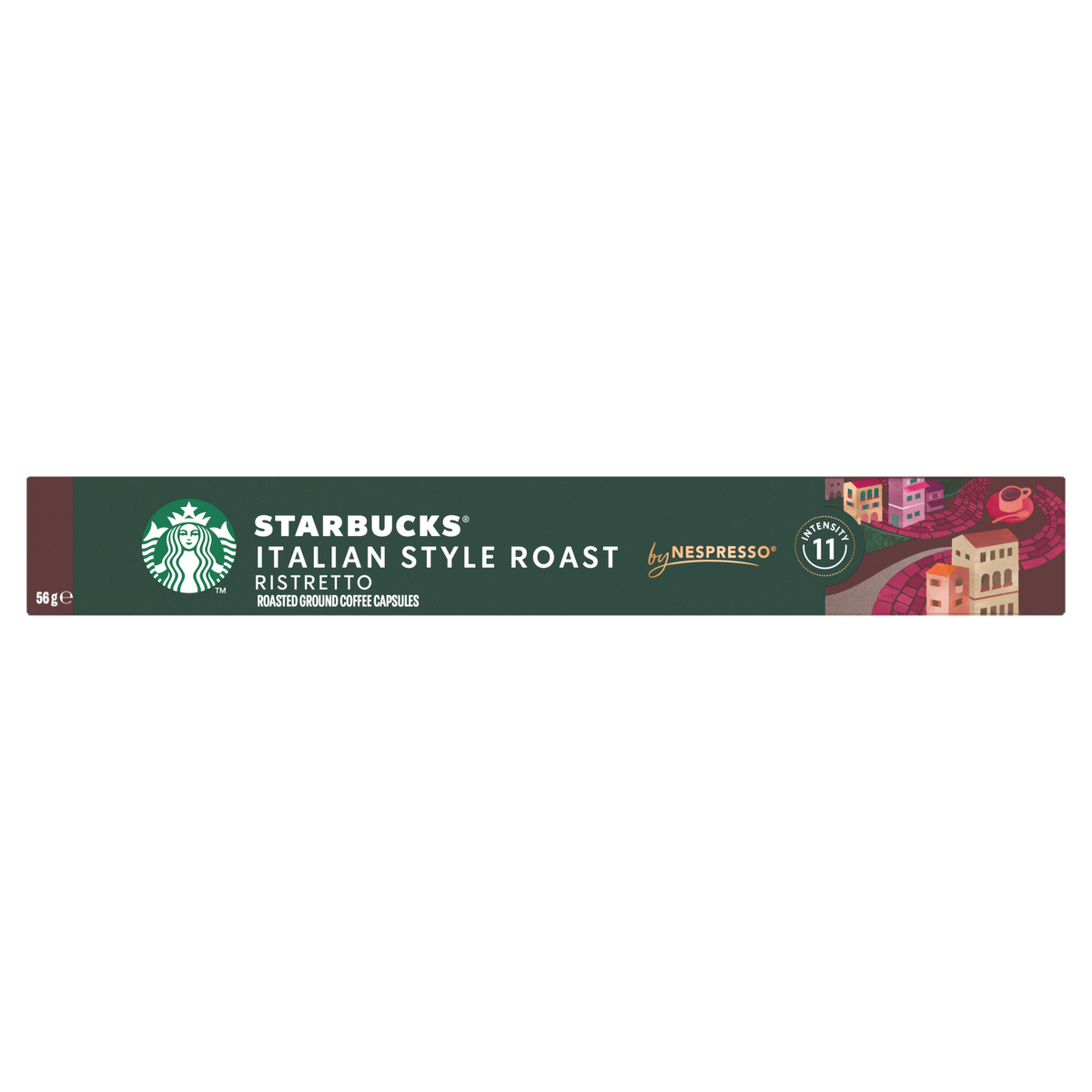 STARBUCKS Italian Style Roast by NESPRESSO Dark Roast Coffee, 56g box of 10