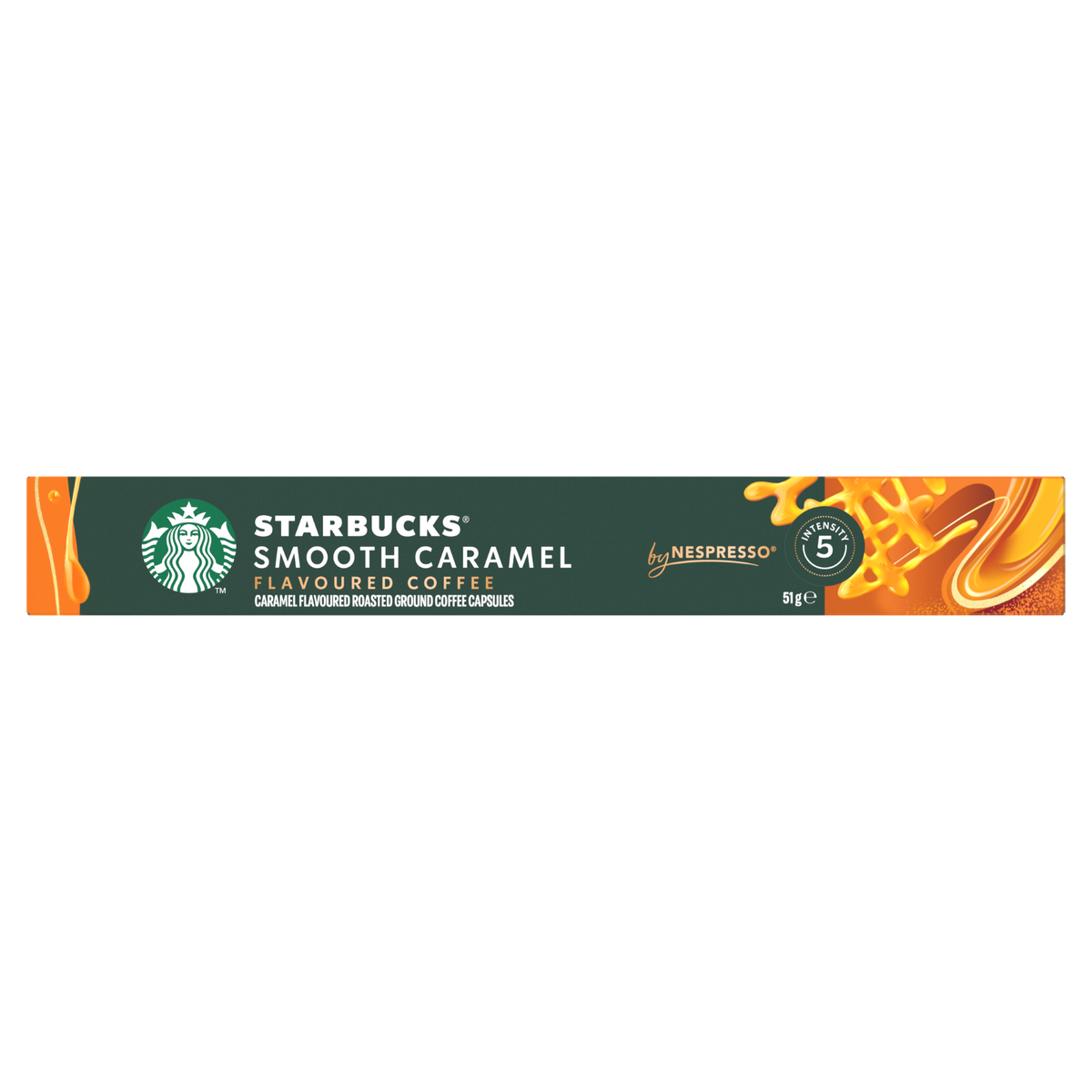 STARBUCKS Smooth Caramel Flavoured coffee by NESPRESSO Blonde Roast, 53gx10