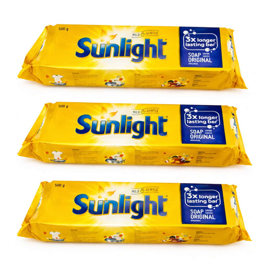 Sunlight Original Laundry Bar Soap 500g Pack of 3