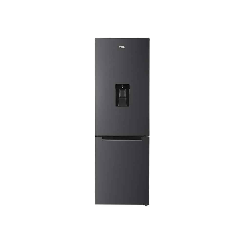 TCL 284L Nett No Frost Bottom Mount Fridge & Freezer with Water Dispenser- Dark Silver