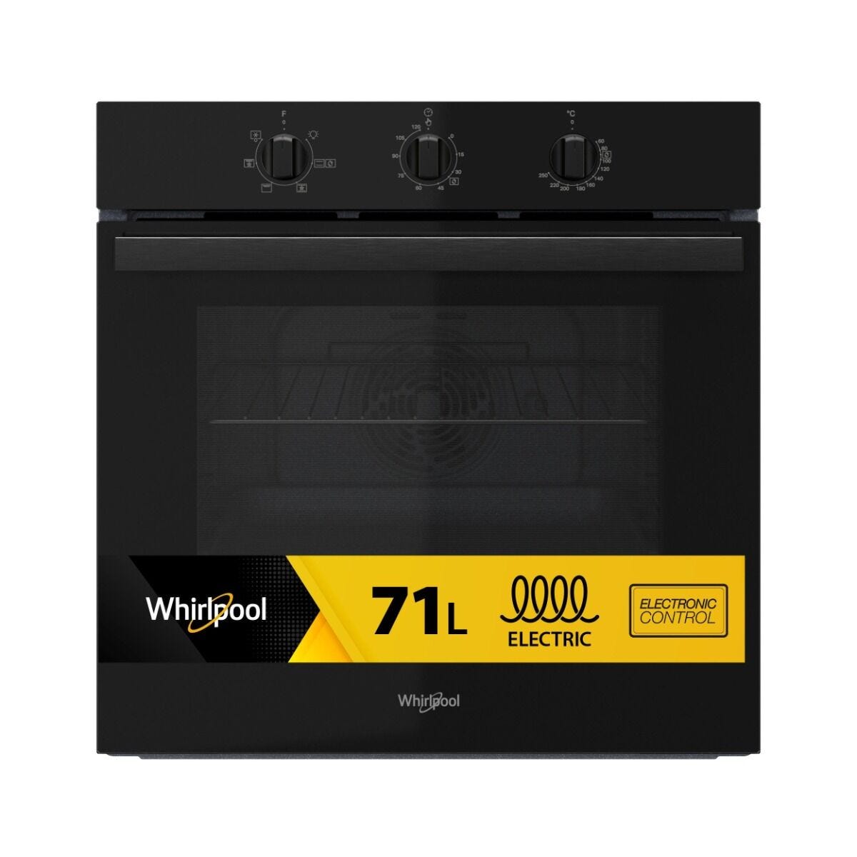 Whirlpool 60cm Black Oven - OMR35HR0B